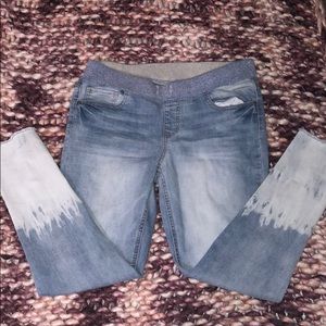 bleached jeggings